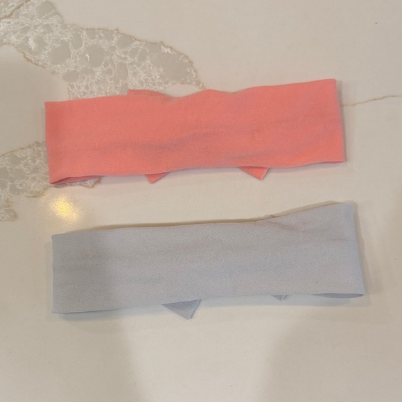 Pink and Gray Baby/Toddler Bow Headbands - Picture 2 of 2